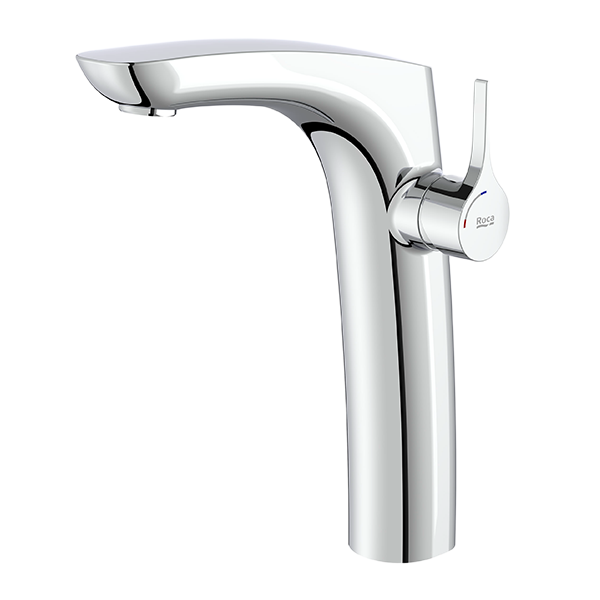 LAVABO MONOTROU À BEC HAUT AVEC VIDAGE AUTOMATIQUE, COLD START