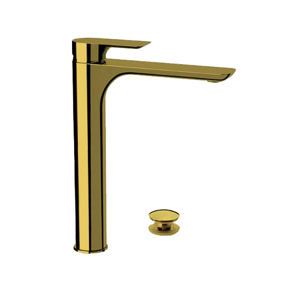 Mitigeur pour lavabo doré