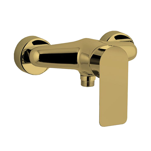 Mitigeur douche mural doré