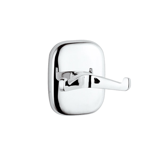 Double patère chromé