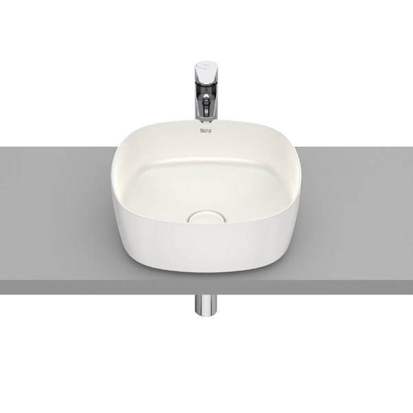 VASQUE À POSER SOFT EN FINECERAMIC® BONDE DE VIDAGE EN CÉRAMIQUE SANS TROP-PLEIN
