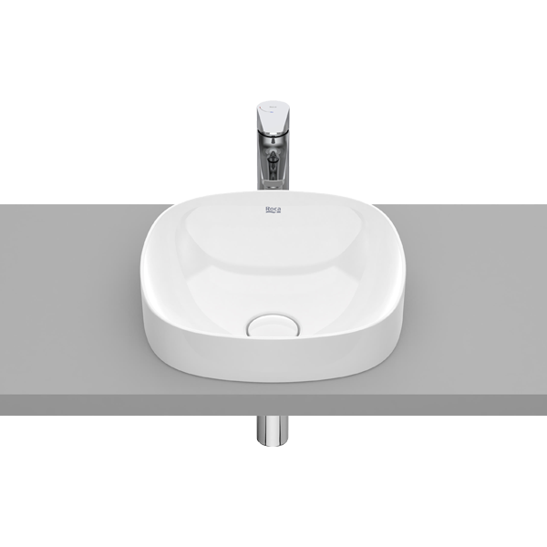 VASQUE SEMI-ENCASTRÉE SOFT EN FINECERAMIC® BONDE DE VIDAGE CÉRAMIQUE INCLUSE SANS TROP-PLEIN