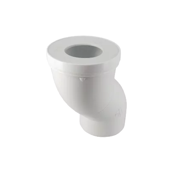 PIPE ORIENTABLE DE WC, EN PVC BLANC, Ø 100 MM, Ø DM MINI 85, Ø DM MAXI 107