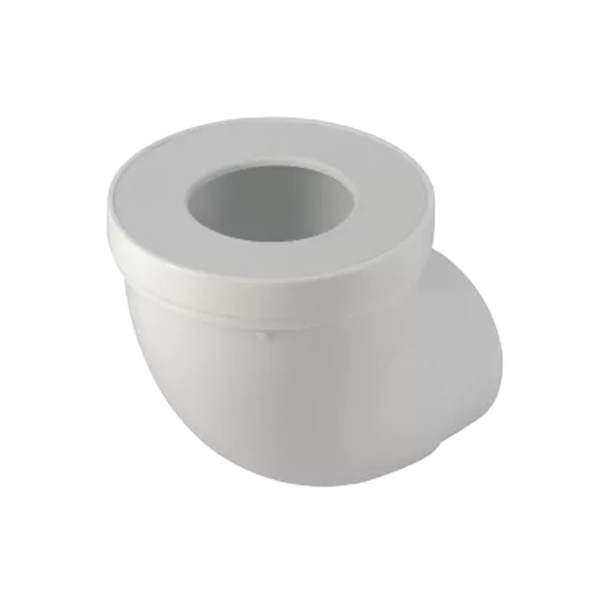 PIPE COURTE DE WC, EN PVC BLANC, Ø 94,8 MM, AVEC JOINT À LÈVRE INTÉGRÉ