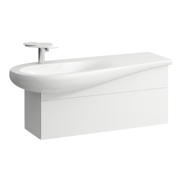 MEUBLE SOUS LAVABO 1200, 1 TIROIR, DÉCOUPE SIPHON GAUCHE, POUR LAVABO H814973