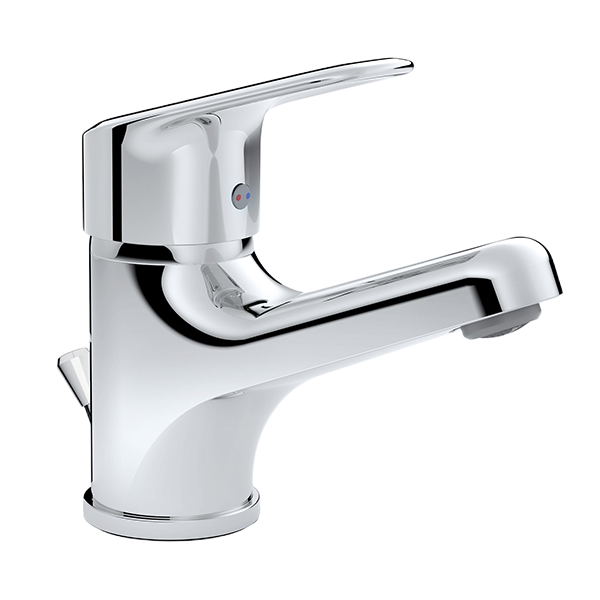 LAVABO MONOTROU LIVRÉ AVEC VIDAGE AUTOMATIQUE EN LAITON ET FLEXIBLES D&rsquo;ALIMENTATION