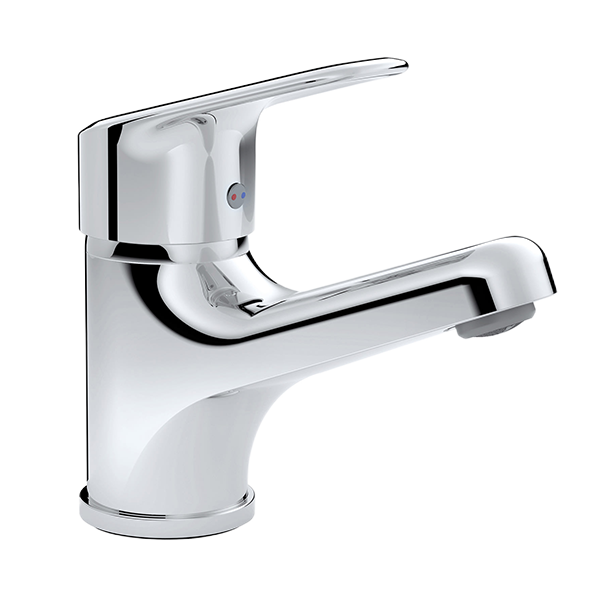 MITIGEUR POUR LAVABO MONOTROU. LIVRÉ AVEC AÉRATEUR ET FLEXIBLES D&rsquo;ALIMENTATION. SANS VIDAGE AUTOMATIQUE