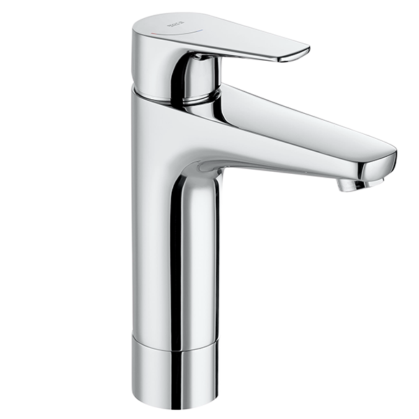 LAVABO MONOTROU MEZZOU PLUS (H218 MM), LIVRÉ AVEC AÉRATEUR ET FLEXIBLES D&rsquo;ALIMENTAIN, OUVERTURE SUR L&rsquo;EAU FROIDE