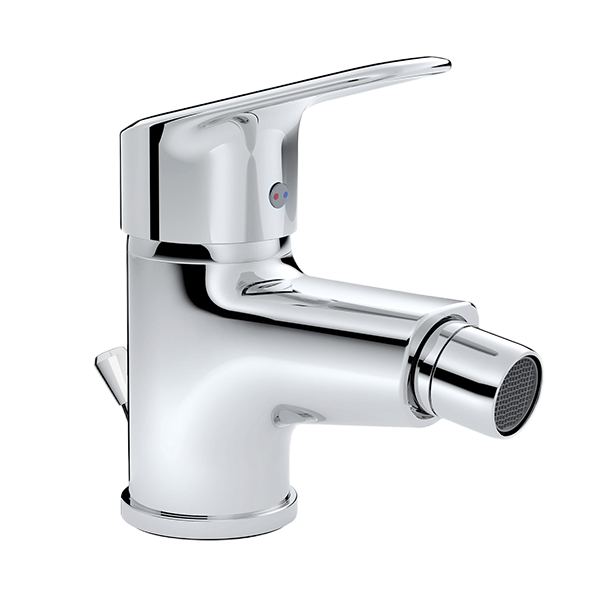 BIDET MONOTROU À JET MOBILE LIVRÉ AVEC VIDAGE AUTOMATIQUE EN LAITON ET FLEXIBLES D&rsquo;ALIMENTATION