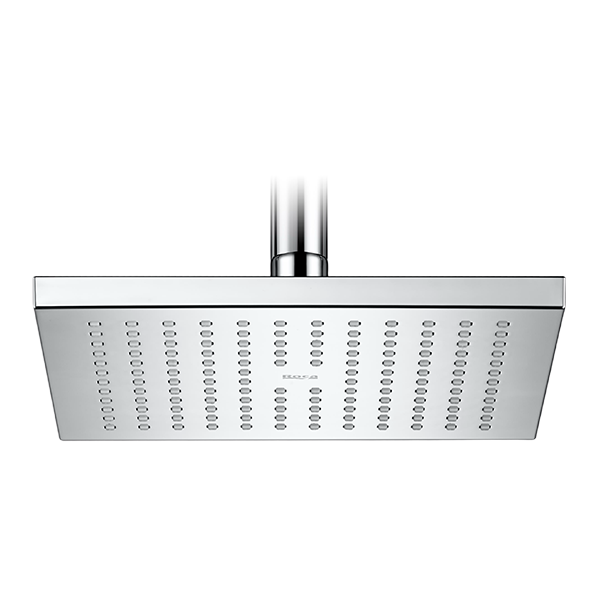 POMME DE DOUCHE CARRÉE ORIENTABLE, EN ABS CHROMÉ. BRAS DE SUPPORT VENDU SÉPARÉMENT