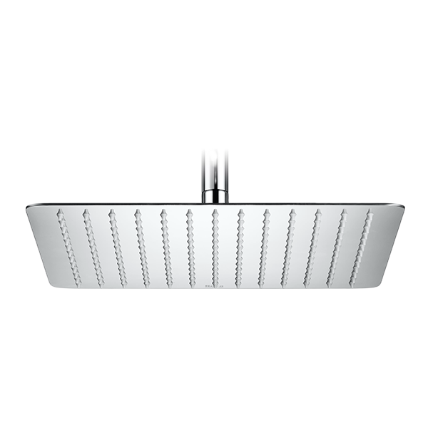 POMME DE DOUCHE CARRÉE ORIENTABLE, EN ACIER INOXYDABLE. BRAS DE SUPPORT VENDU SÉPARÉMENT