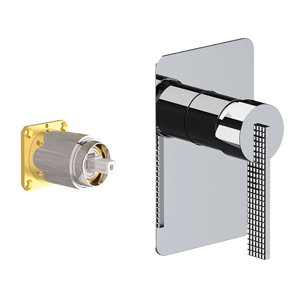 MITIGEUR BAIN/DOUCHE À ENCASTRER, SÉRIE AMBITION, SANS INVERSEUR, À COMBINER AVEC LA BOÎTE À ENCASTRER ART. DANBOX. CARTOUCHE Ø 35 MM