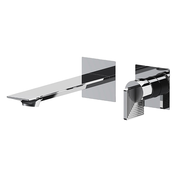 MITIGEUR LAVABO À ENCASTRER, EN LAITON CHROMÉ. LONGUEUR DU BEC: 23CM