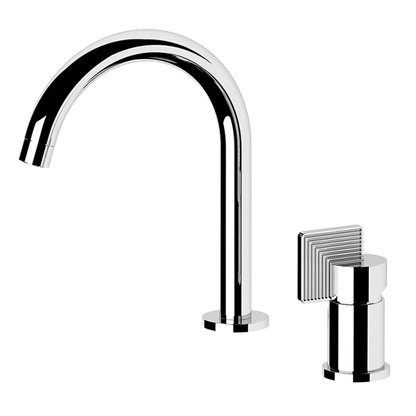 MITIGEUR DE LAVABO À DEUX TROUS. VIDANGE NON INCLUS